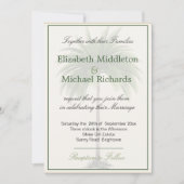 Palm Tree Elegant Modern Chic bruiloft Kaart (Voorkant)