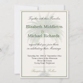 Palm Tree Elegant Modern Chic bruiloft Kaart