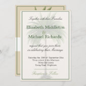 Palm Tree Elegant Modern Chic bruiloft Kaart (Voorkant / Achterkant)