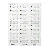 Palm Tree Elegant Modern Chic Green Wedding Etiket (Full Sheet)