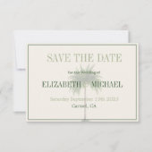 Palm Tree Elegant Modern Wedding Save the Date (Voorkant)