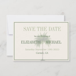 Palm Tree Elegant Modern Wedding Save the Date