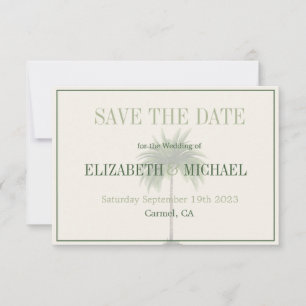 Palm Tree Elegant Modern Wedding Save the Date