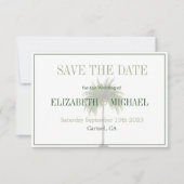 Palm Tree Elegant Modern Wedding Save the Date (Voorkant)