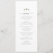 Palm Tree Elegant Script Modern Tropical Wedding Menu (Voorkant)