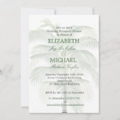Palm Tree Elegant Wedding Chic Modern Rehearsal Kaart (Voorkant)