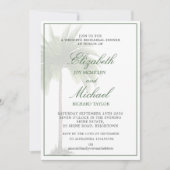 Palm Tree Elegant Wedding Modern Chic Rehearsal Kaart (Voorkant)