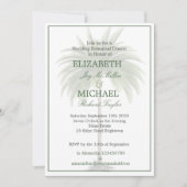 Palm Tree Elegant Wedding Modern Chic Rehearsal Kaart (Voorkant)