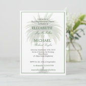 Palm Tree Elegant Wedding Modern Chic Rehearsal Kaart (Staand voorkant)