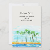 Palm Tree en Beach Weddenschap Kaart (Voorkant)