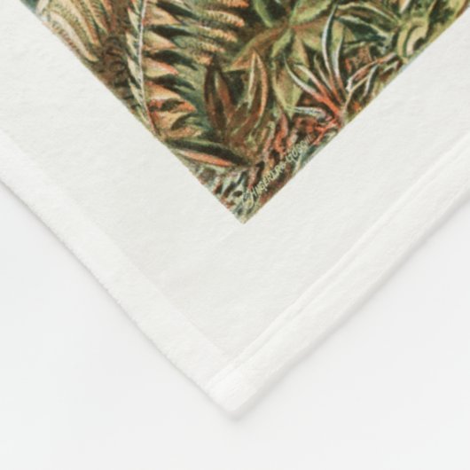 Palm Tree Ernst Haeckel Fleece Deken (Hoek)