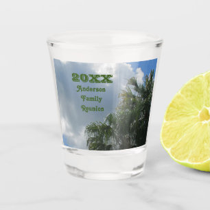 Palm Tree Familie Reünie Zomer Vakantie Aanbevolen Shot Glas