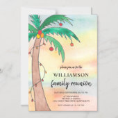 Palm Tree Family Reunion Magnetische Uitnodiging (Voorkant)