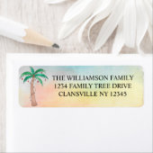 Palm Tree Family Reunion Retouradres Etiket (Insitu)