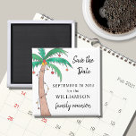 Palm Tree Family Reunion Save the Date Magnet<br><div class="desc">Deze Familie reünie sparen de Magnet van de Datum kenmerkt een hand-geschilderde versierde palmboom. Eenvoudig aan te passen. Om verder uit te geven gebruik het Hulpmiddel van het Ontwerp om de doopvont, de doopvontgrootte, of de kleur te veranderen. Omdat wij ons kunstwerk creëer, zult u dit nauwkeurige afbeelding niet vinden...</div>