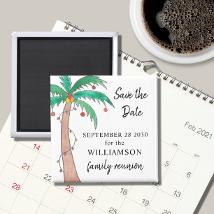 Palm Tree Family Reunion Save the Date Magnet