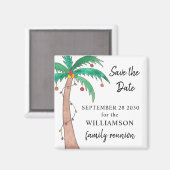 Palm Tree Family Reunion Save the Date Magnet (Voorkant / Achterkant)