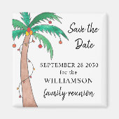 Palm Tree Family Reunion Save the Date Magnet (Voorkant)