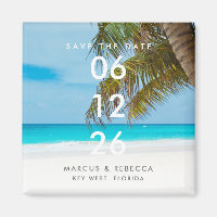 Palm Tree Florida Beach Bruiloft Save the Date