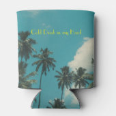 Palm Tree Florida Beach House aan Favorieten toege Blikjeskoeler (Achterkant)