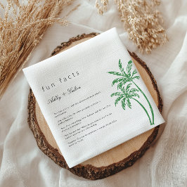 Palm Tree Fun Facts About The Newlyweds Wedding  Servet