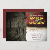 Palm Tree Garden Tropical Wedding Kaart (Voorkant / Achterkant)