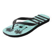 Palm Tree gepersonaliseerde strandliefhebber Teenslippers (Schuin)
