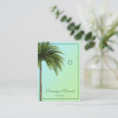 Palm Tree Green Earring Display Visitekaartje (Staand voorkant)