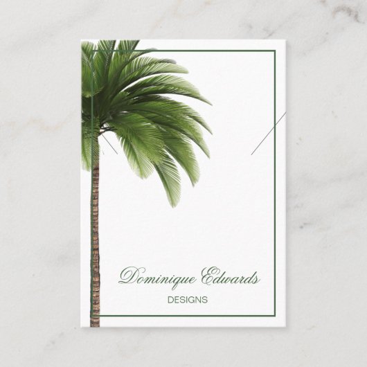 Palm Tree Green Ketting Display Visitekaartje (Voorkant)