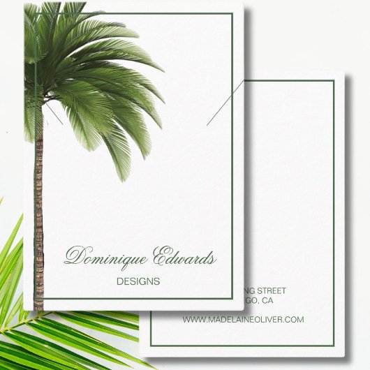 Palm Tree Green Ketting Display Visitekaartje
