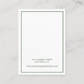 Palm Tree Green Ketting Display Visitekaartje (Achterkant)