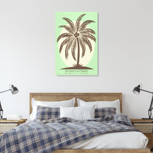 Palm Tree Guest Book Canvas - 150 ruimtes (Insitu (Slaapkamer))