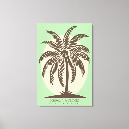 Palm Tree Guest Book Canvas - 150 ruimtes (Voorkant)