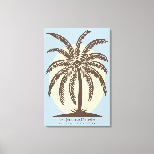 Palm Tree Guest Book Canvas - 250 ruimtes (Voorkant)