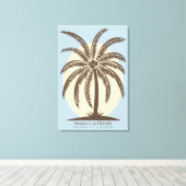 Palm Tree Guest Book Canvas - 250 ruimtes Afdruk (Insitu (Houten vloer))