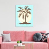 Palm Tree Guest Book Canvas - 50 ruimtes (Insitu (Woonkamer))