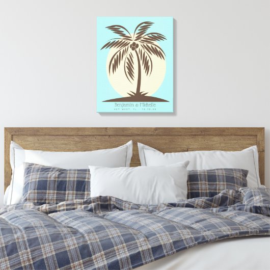 Palm Tree Guest Book Canvas - 50 ruimtes (Insitu (Slaapkamer))
