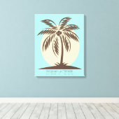 Palm Tree Guest Book Canvas - 50 ruimtes (Insitu (Houten vloer))