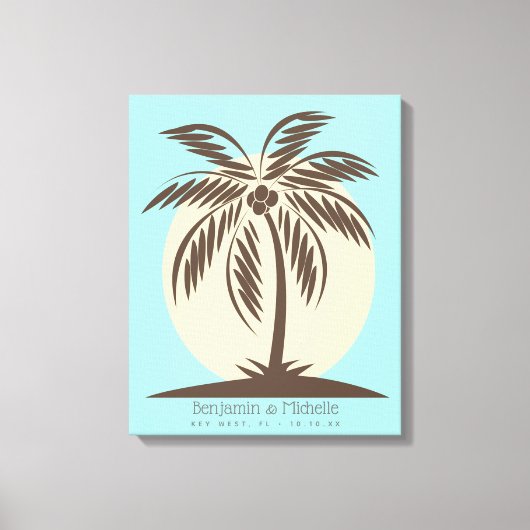 Palm Tree Guest Book Canvas - 50 ruimtes (Voorkant)