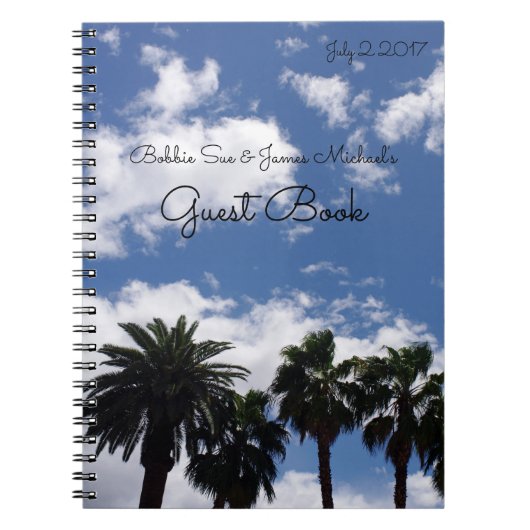 Palm Tree Guest Book Notitieboek (Voorkant)