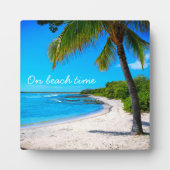 Palm Tree Hawaii Sandy Beach foto "On Beach Time" Fotoplaat (Voorkant)