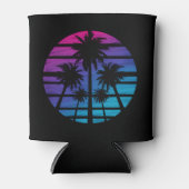 Palm Tree Hawaiian Beach Summer Vacation Blikjeskoeler (Voorkant)