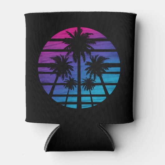 Palm Tree Hawaiian Beach Summer Vacation Blikjeskoeler (Voorkant)