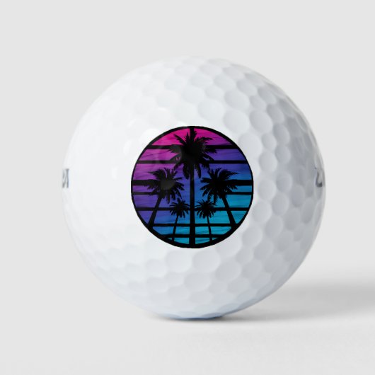 Palm Tree Hawaiian Beach Summer Vacation Golfballen (Voorkant)