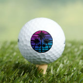 Palm Tree Hawaiian Beach Summer Vacation Golfballen (Insitu Shirt)