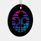 Palm Tree Hawaiian Beach Summer Vacation Keramisch Ornament (Rechts)