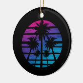Palm Tree Hawaiian Beach Summer Vacation Keramisch Ornament (Links)