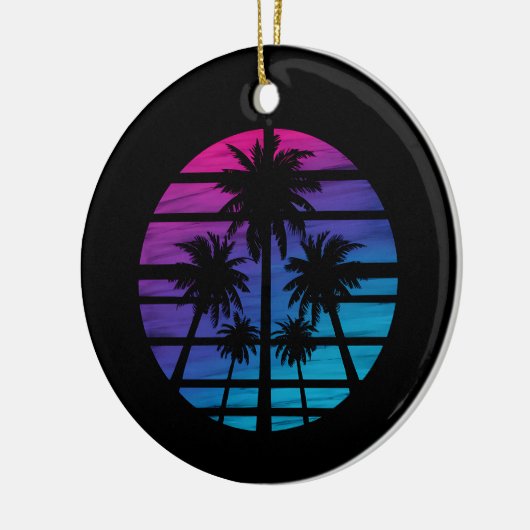 Palm Tree Hawaiian Beach Summer Vacation Keramisch Ornament (Links)