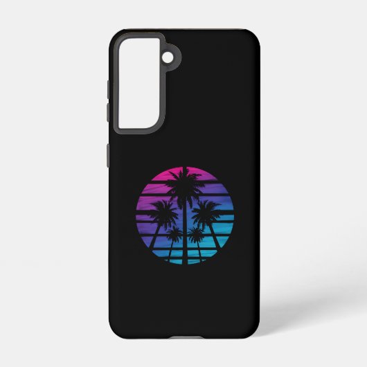 Palm Tree Hawaiian Beach Summer Vacation Samsung Galaxy Hoesje (Achterkant)