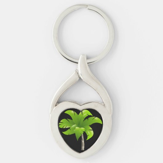 Palm Tree Heart Keychain (Voorkant)